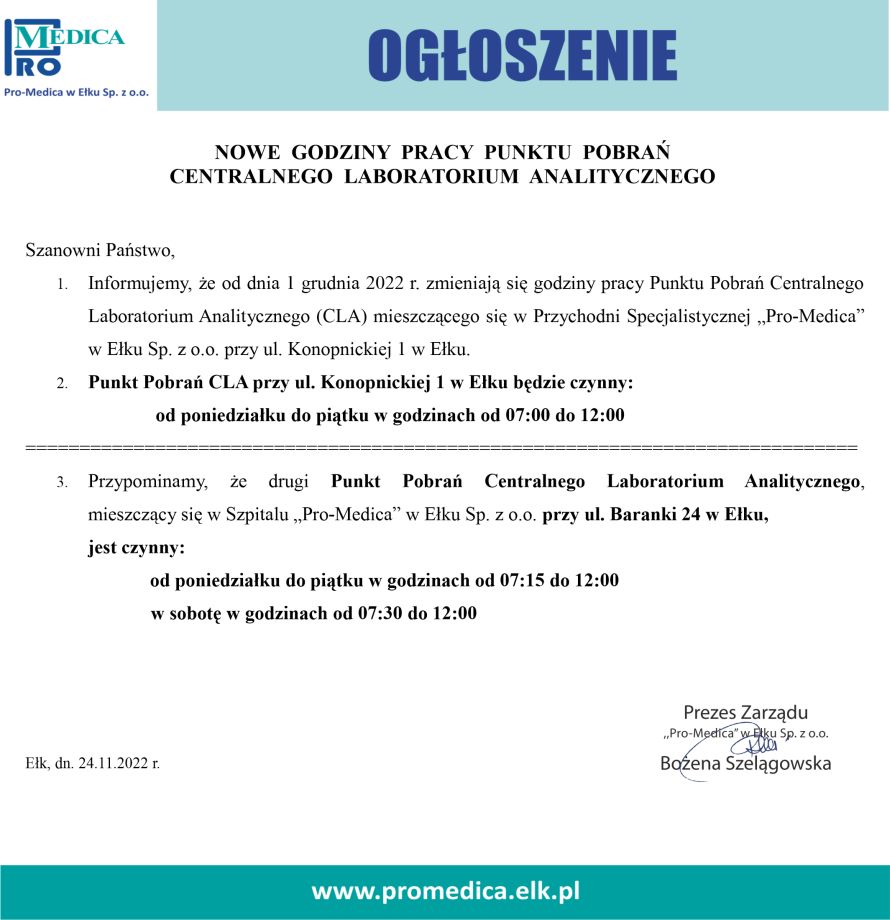 ogłoszenie