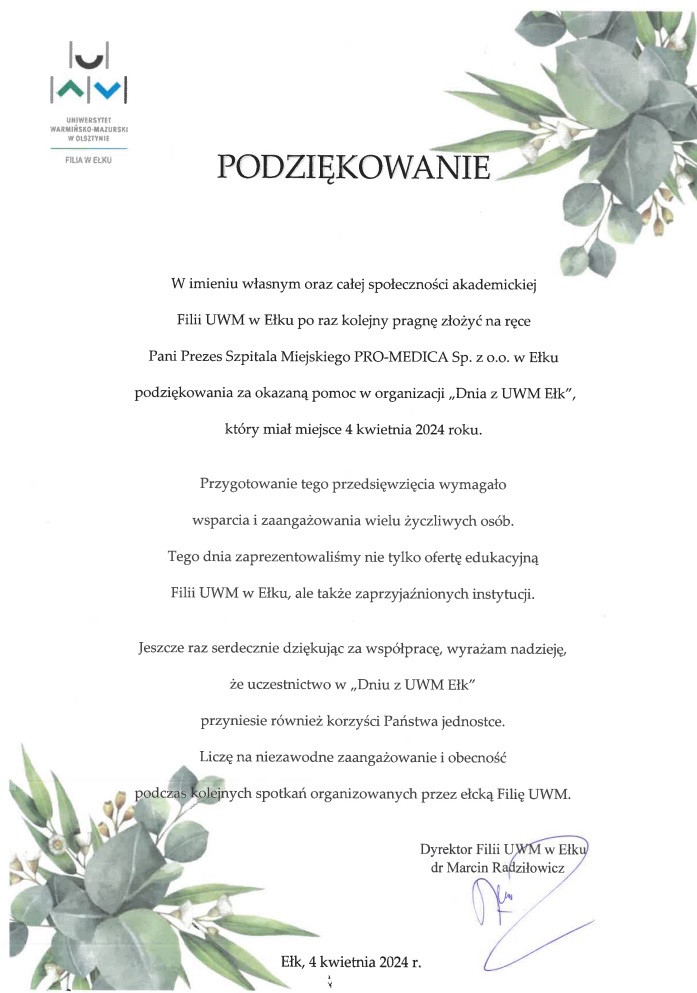 Podziękowanie